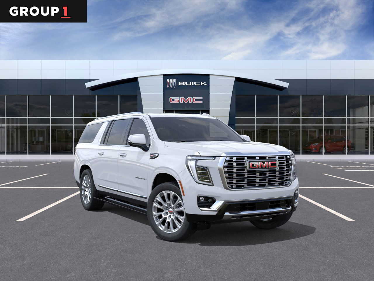 2026 GMC Yukon XL Denali Denali Glacier White Tricoat at Group 1 GMC Buick South