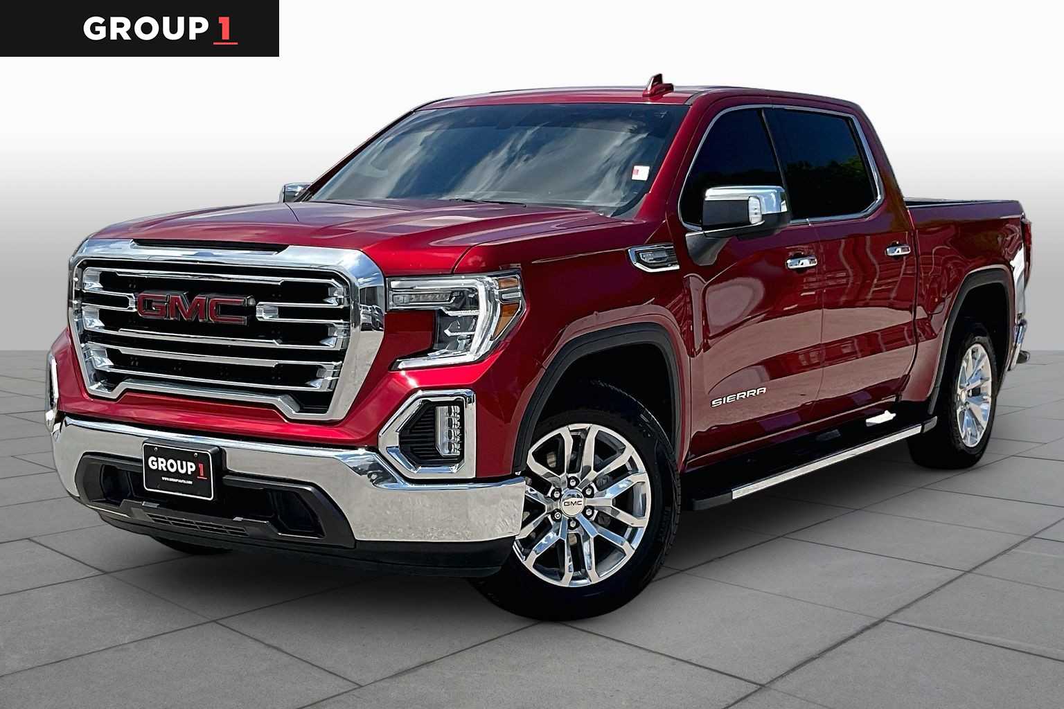 2021 GMC Sierra 1500 SLT Cayenne Red Tintcoat at Group 1 GMC Buick South