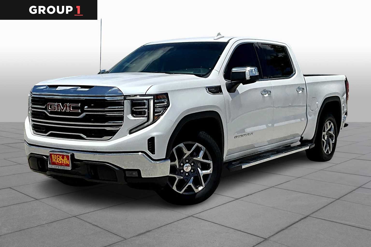 2022 GMC Sierra 1500 SLT White Frost Tricoat at Beck & Masten Kia