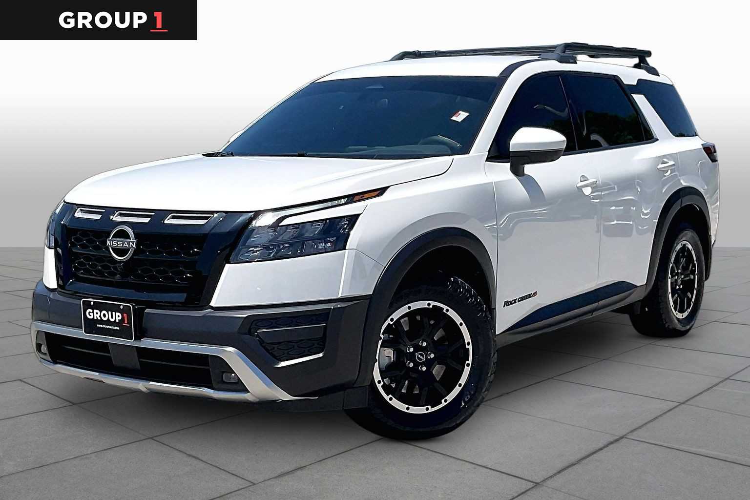 2025 Nissan Pathfinder Rock Creek Glacier White at Sterling McCall Nissan