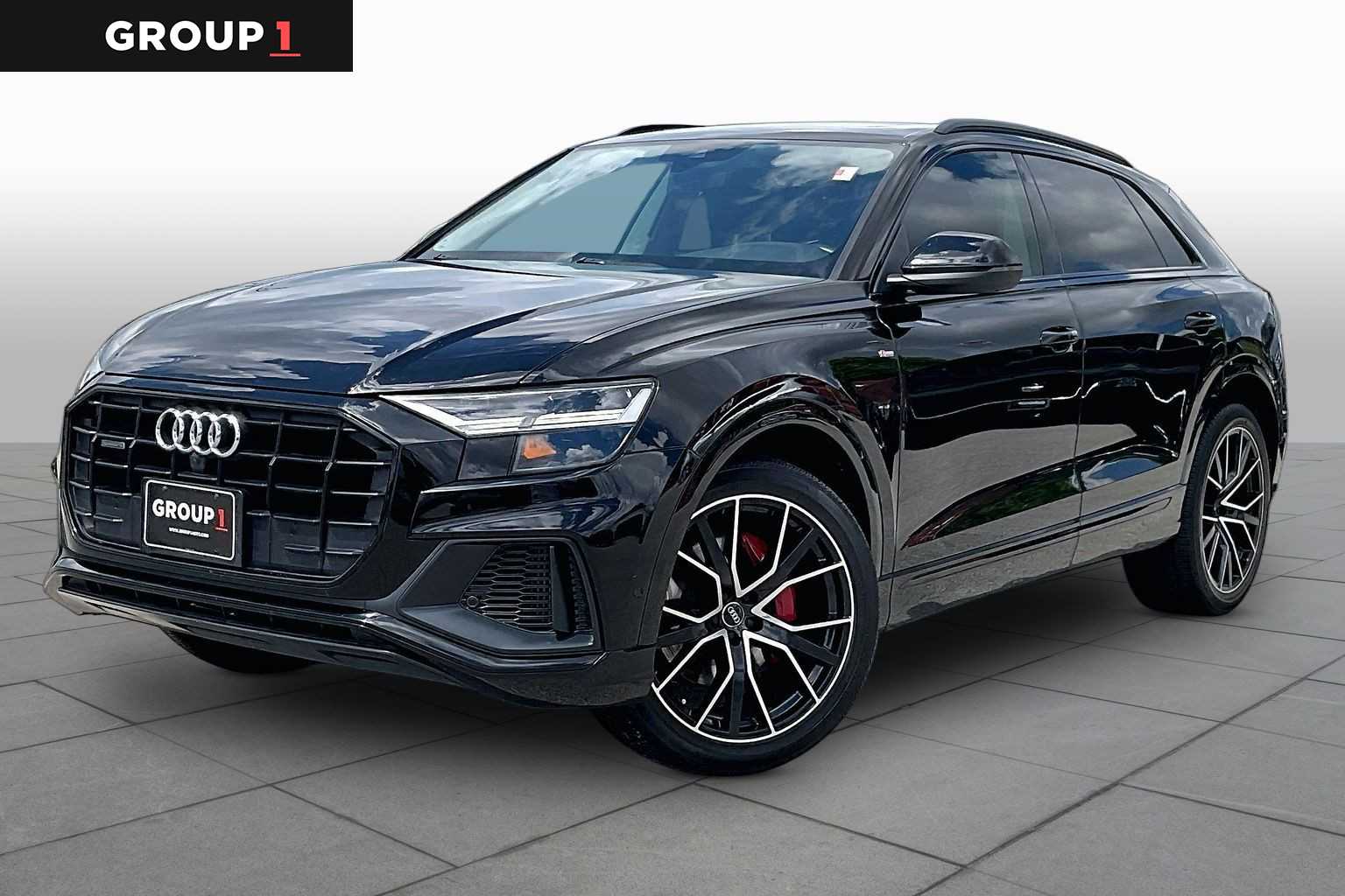 2020 Audi Q8 Premium Plus Orca Black Metallic at Beck & Masten Kia
