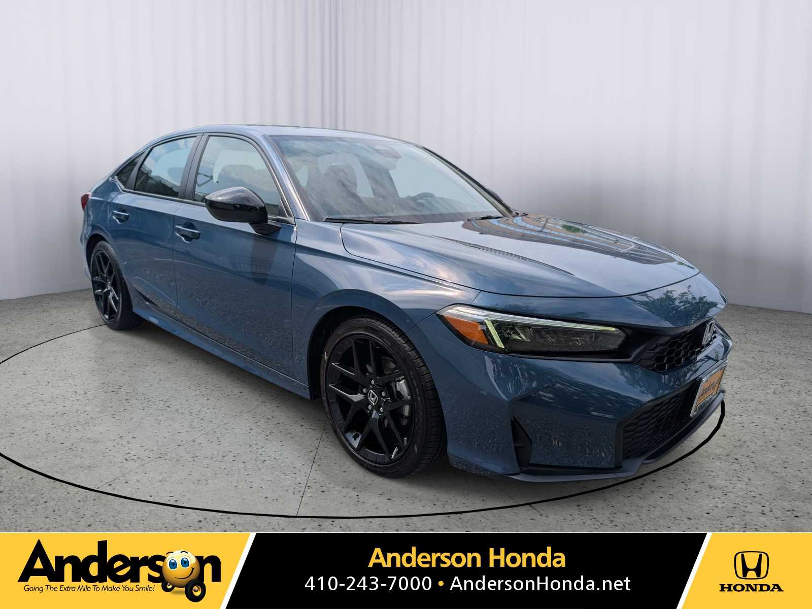 Blue Lagoon Pearl 2026 Honda Civic Sedan Front-Wheel Drive Continuously Variable Transmission