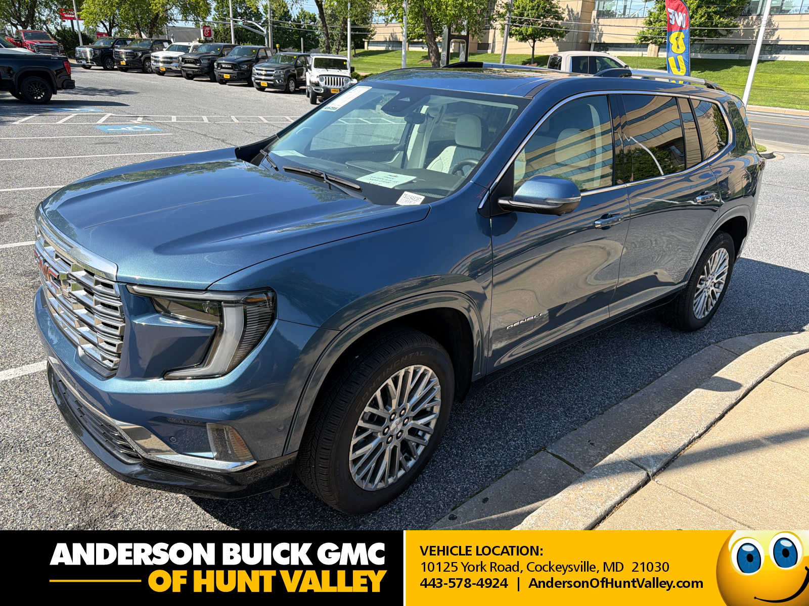 Downpour Metallic 2025 GMC Acadia Denali FWD SUV / Crossover Front-Wheel Drive 8-Speed Automatic