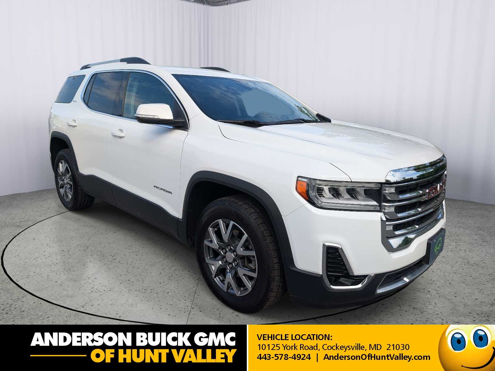Summit White 2023 GMC Acadia SLT AWD SUV / Crossover Four-Wheel Drive 9-Speed Automatic