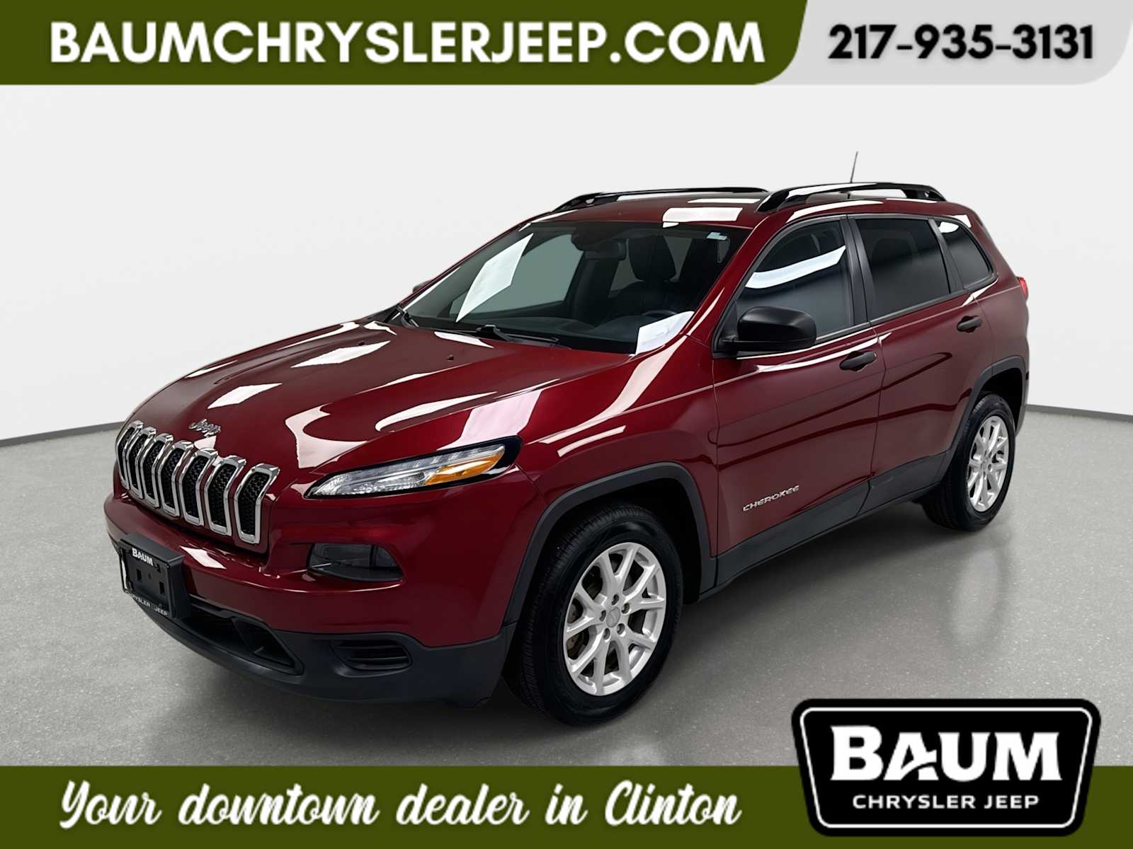 Deep Cherry Red Crystal Pearlcoat 2016 Jeep Cherokee Sport FWD SUV / Crossover Front-Wheel Drive 9-Speed Automatic