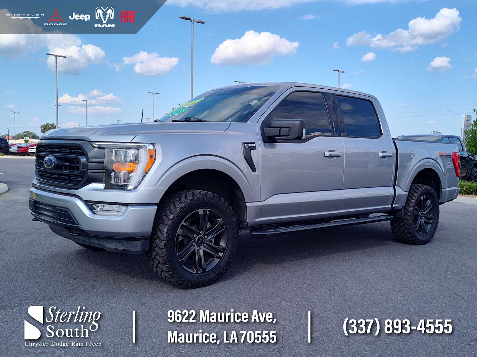 Iconic Silver Metallic 2021 Ford F-150 Pickup Truck Four-Wheel Drive Automatic