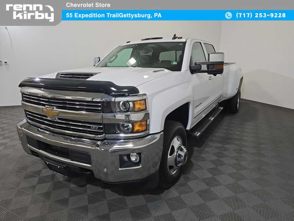 Summit White 2019 Chevrolet Silverado 3500HD LTZ Crew Cab 4WD Pickup Truck Four-Wheel Drive 6-Speed Automatic
