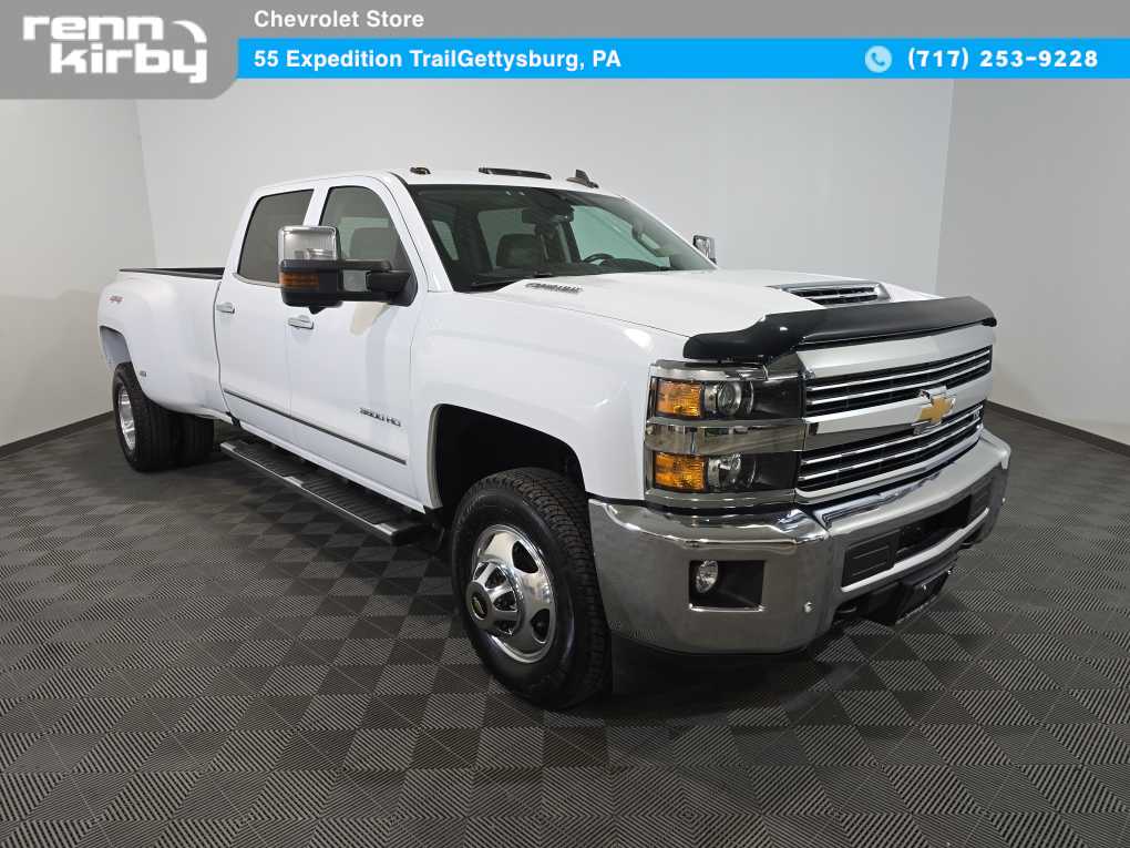 Summit White 2019 Chevrolet Silverado 3500HD LTZ Crew Cab 4WD Pickup Truck Four-Wheel Drive 6-Speed Automatic