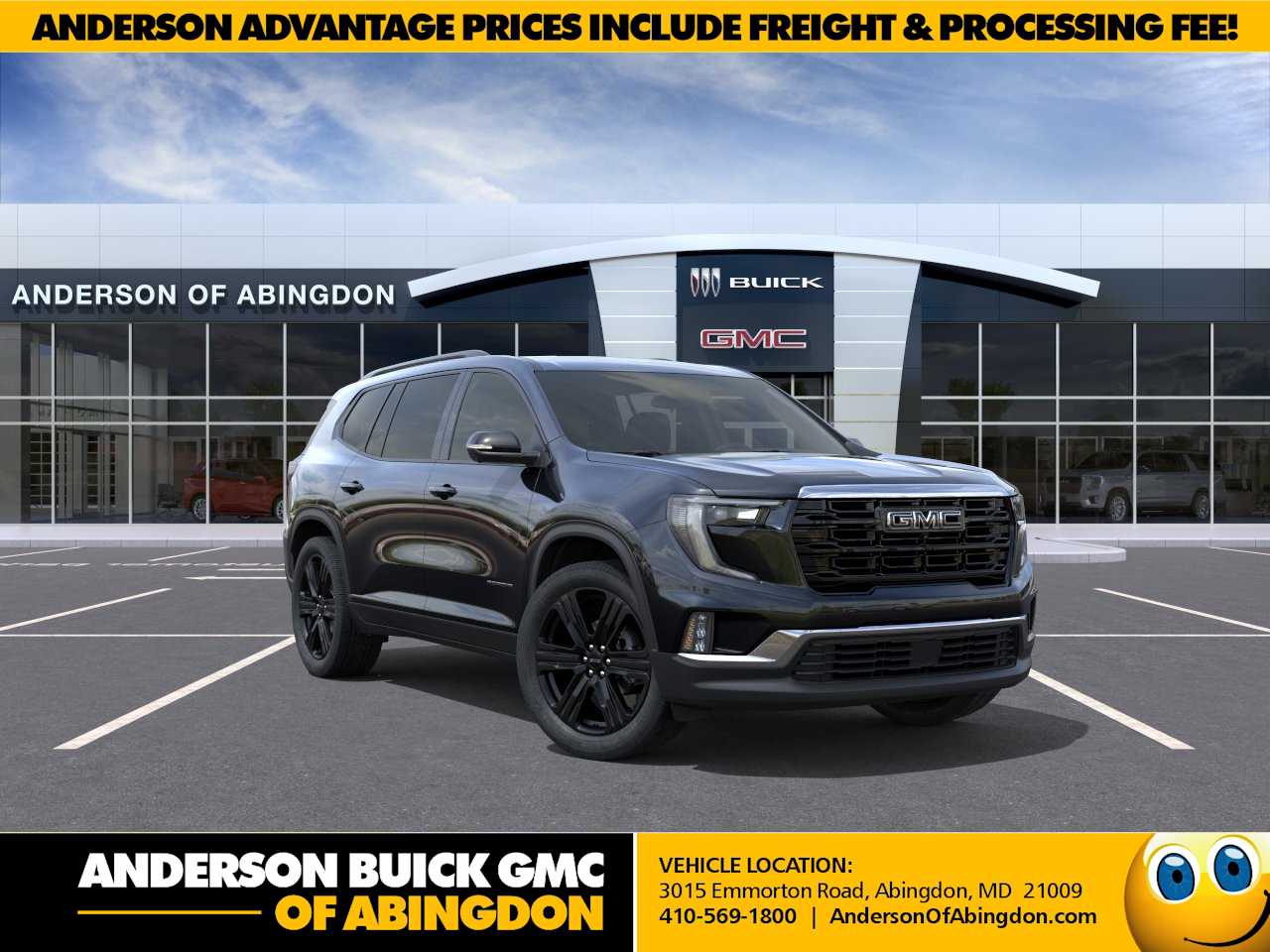 Black (Ebony Twilight Metallic) 2026 GMC Acadia Elevation AWD SUV / Crossover Four-Wheel Drive 8-Speed Automatic