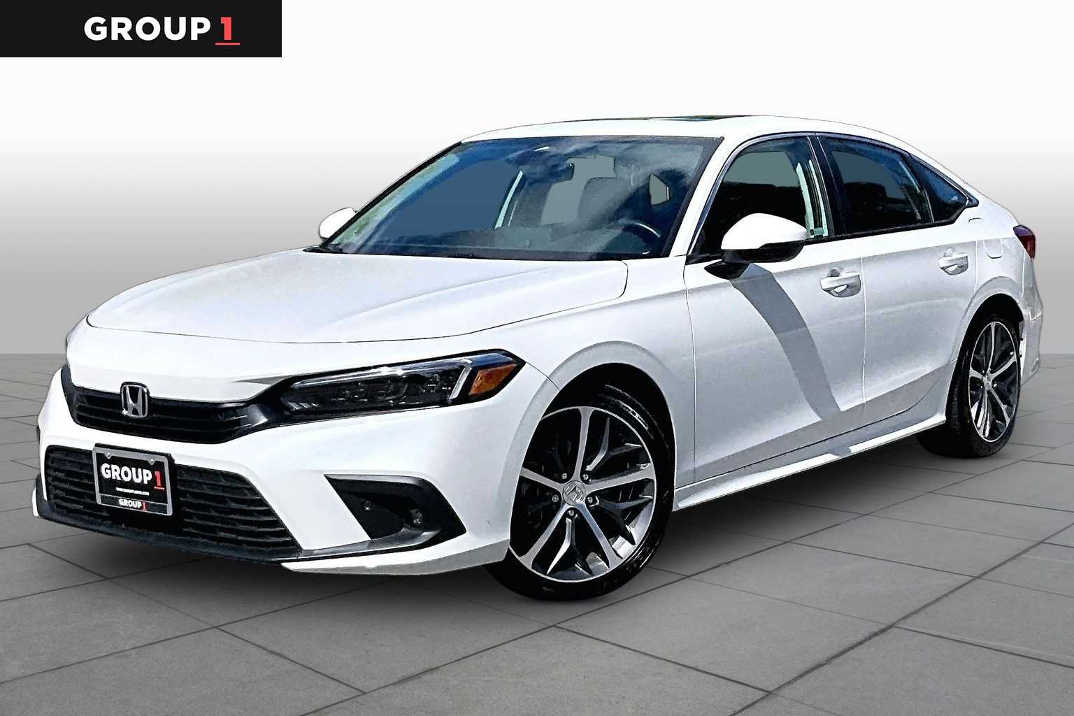 Platinum White Pearl 2024 Honda Civic Sedan Front-Wheel Drive Continuously Variable Transmission
