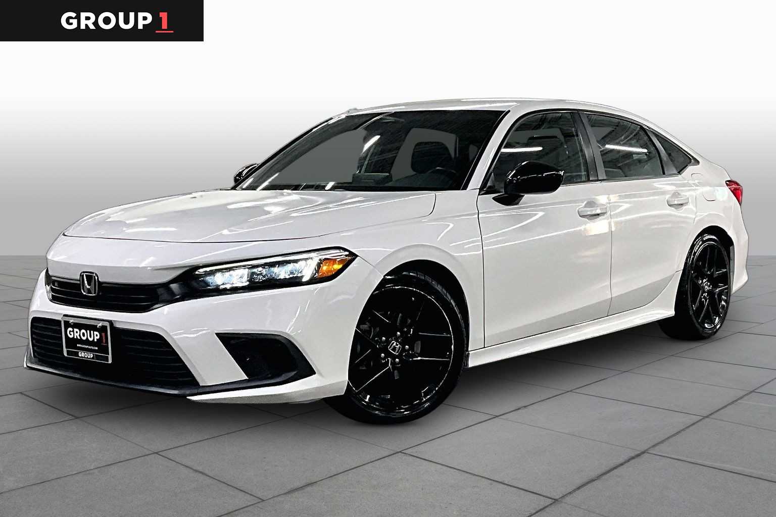 Platinum White Pearl 2024 Honda Civic Sedan Front-Wheel Drive Continuously Variable Transmission