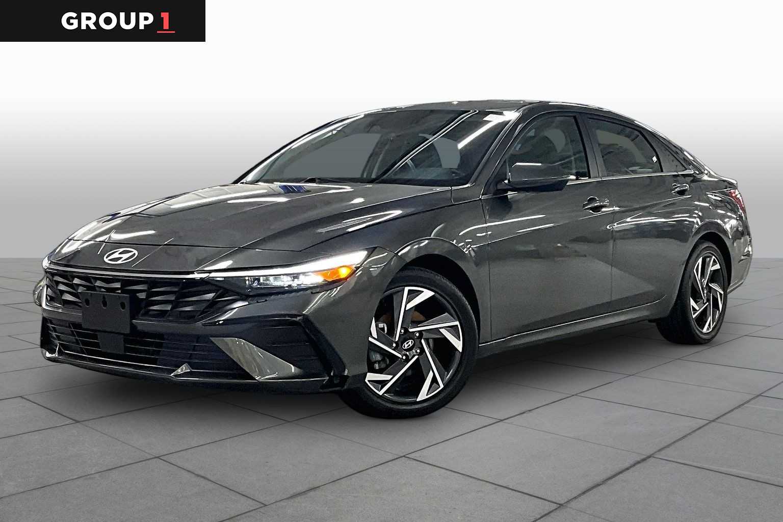 Amazon Gray 2024 Hyundai Elantra Hybrid Sedan Front-Wheel Drive 6-Speed Automatic