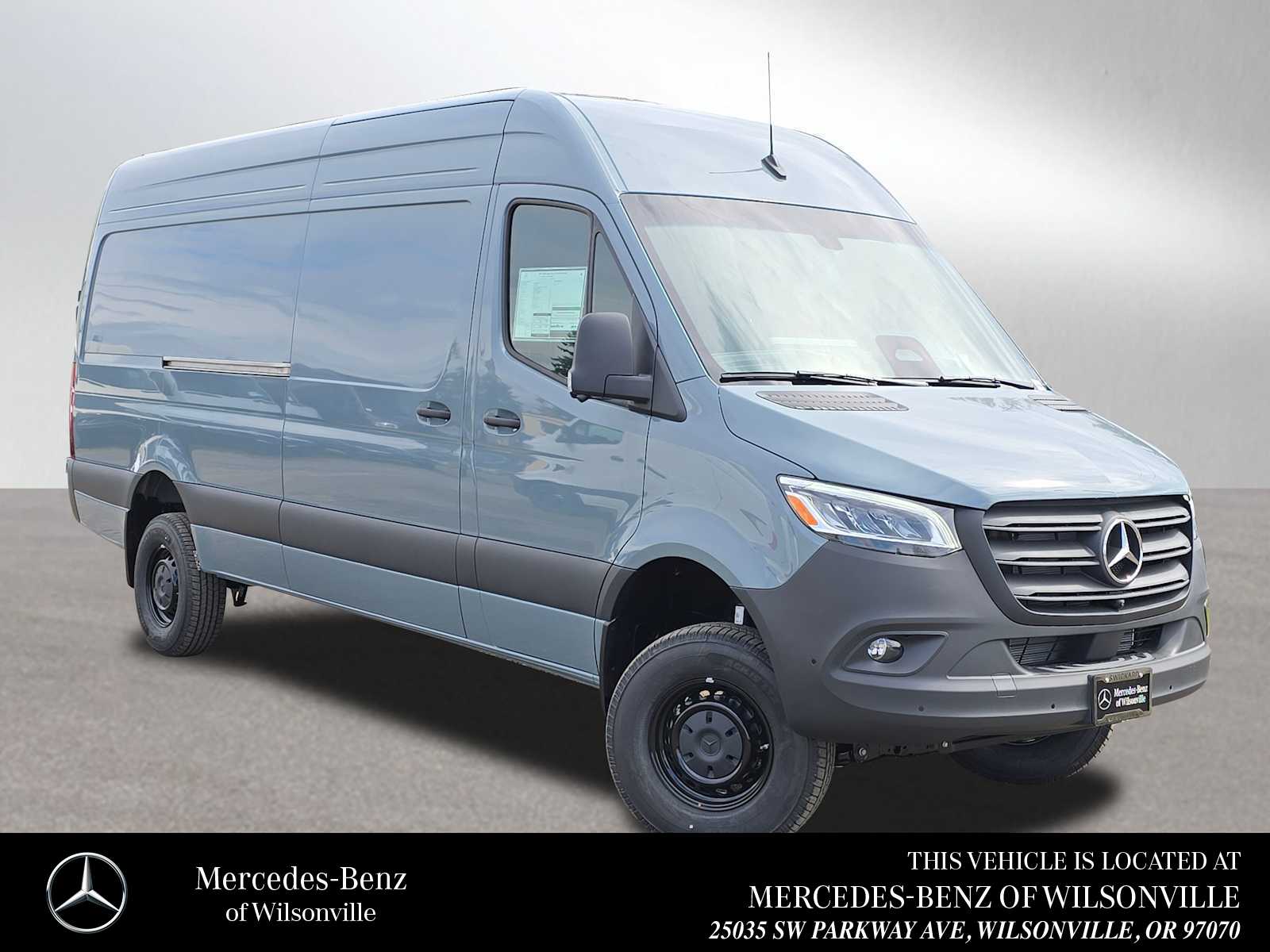 Blue Grey 2026 Mercedes-Benz Sprinter Cargo 2500 170 High Roof AWD Van All-Wheel Drive 9-Speed Automatic