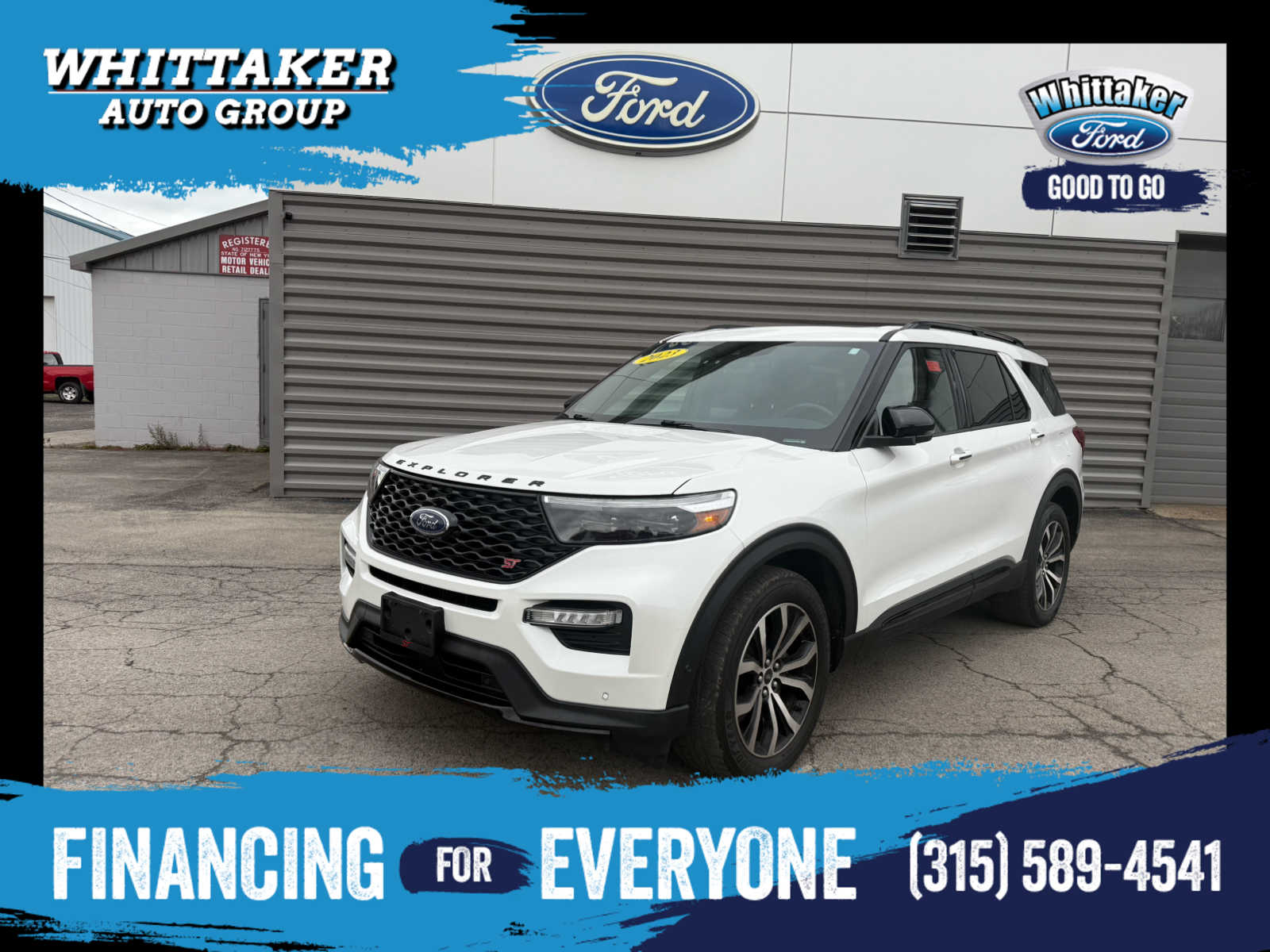 2020 Ford Explorer ST - Star White Metallic Tri-Coat exterior view 1