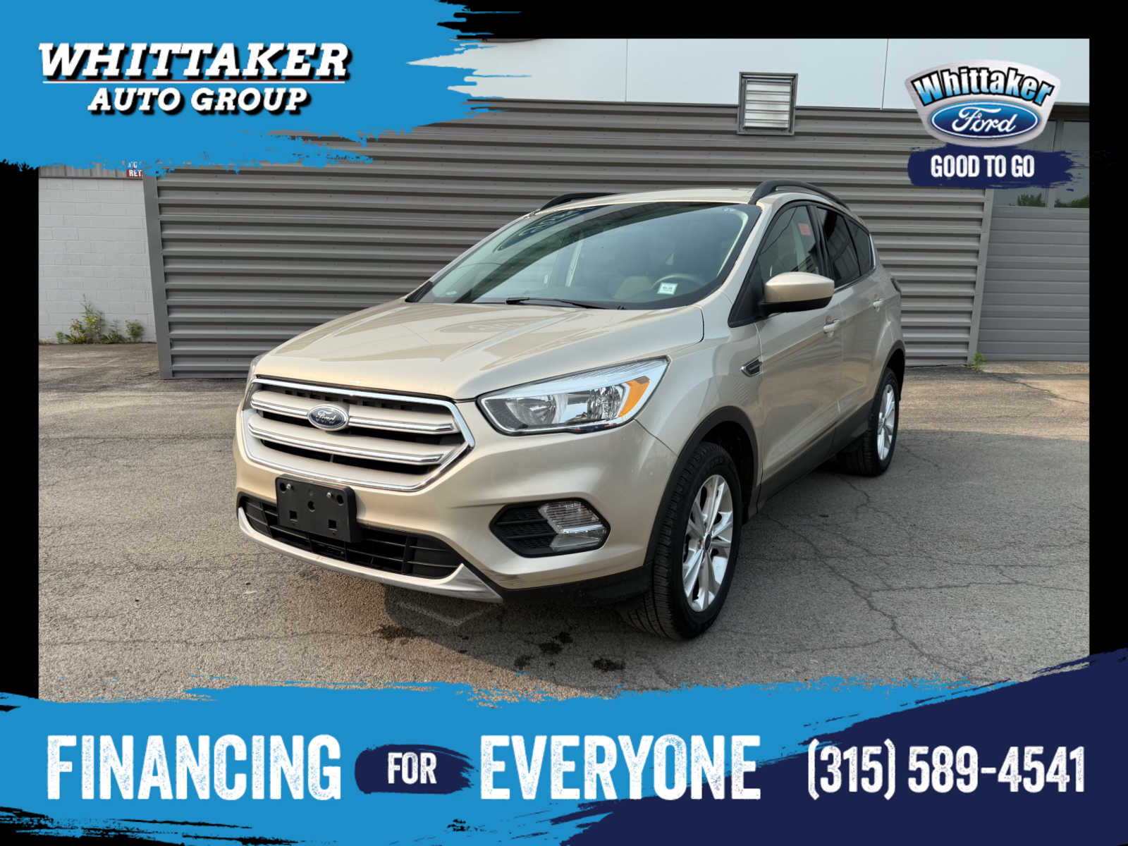 2018 Ford Escape SE - White Gold Metallic exterior view 1