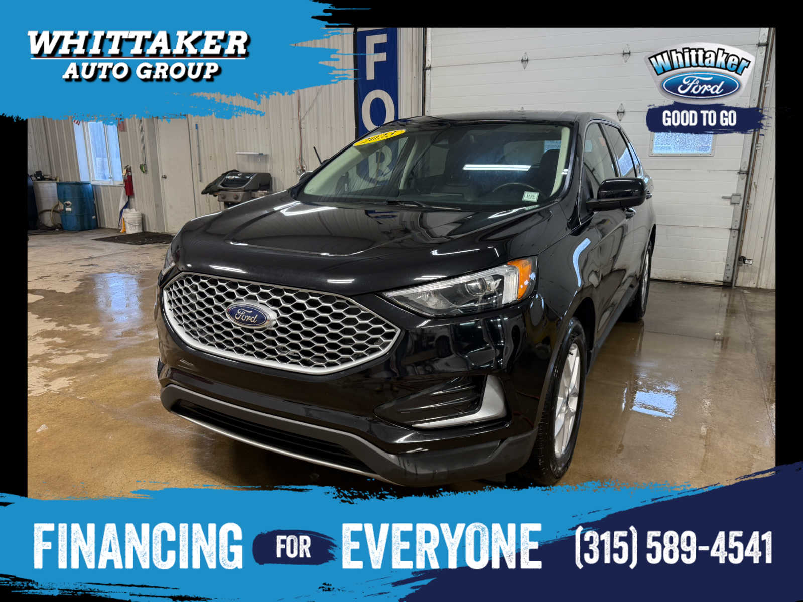 2023 Ford Edge SEL - Agate Black Metallic exterior view 1