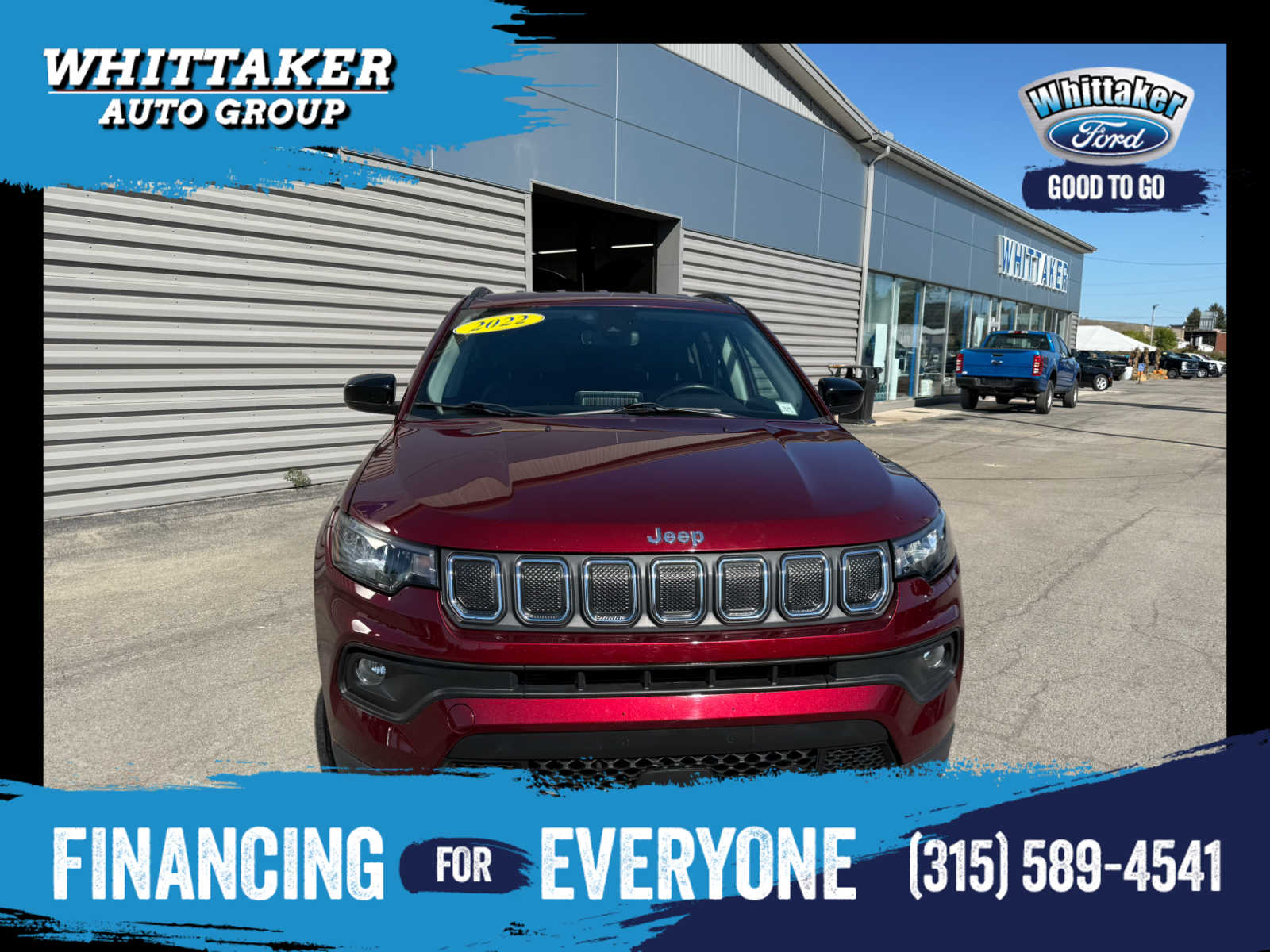 2022 Jeep Compass Latitude - Velvet Red Pearlcoat exterior view 1