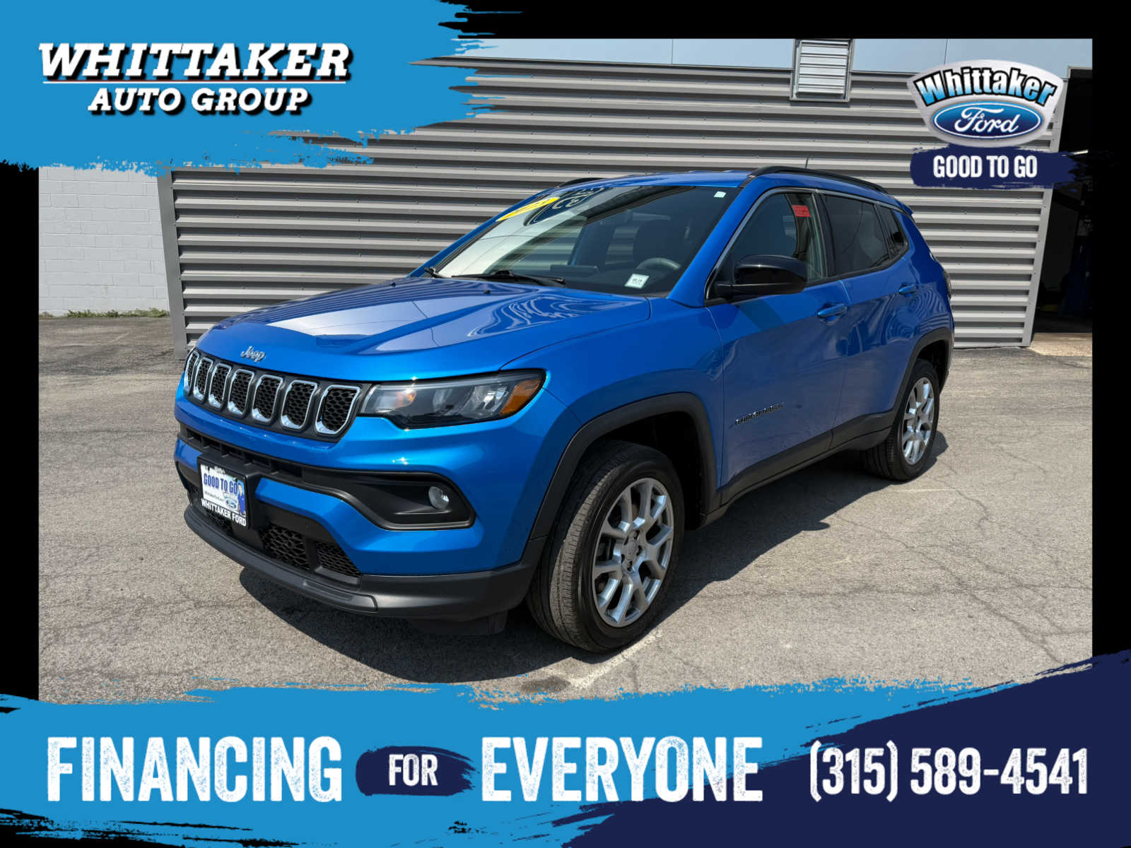 2023 Jeep Compass Latitude Lux - Laser Blue Pearlcoat exterior view 1