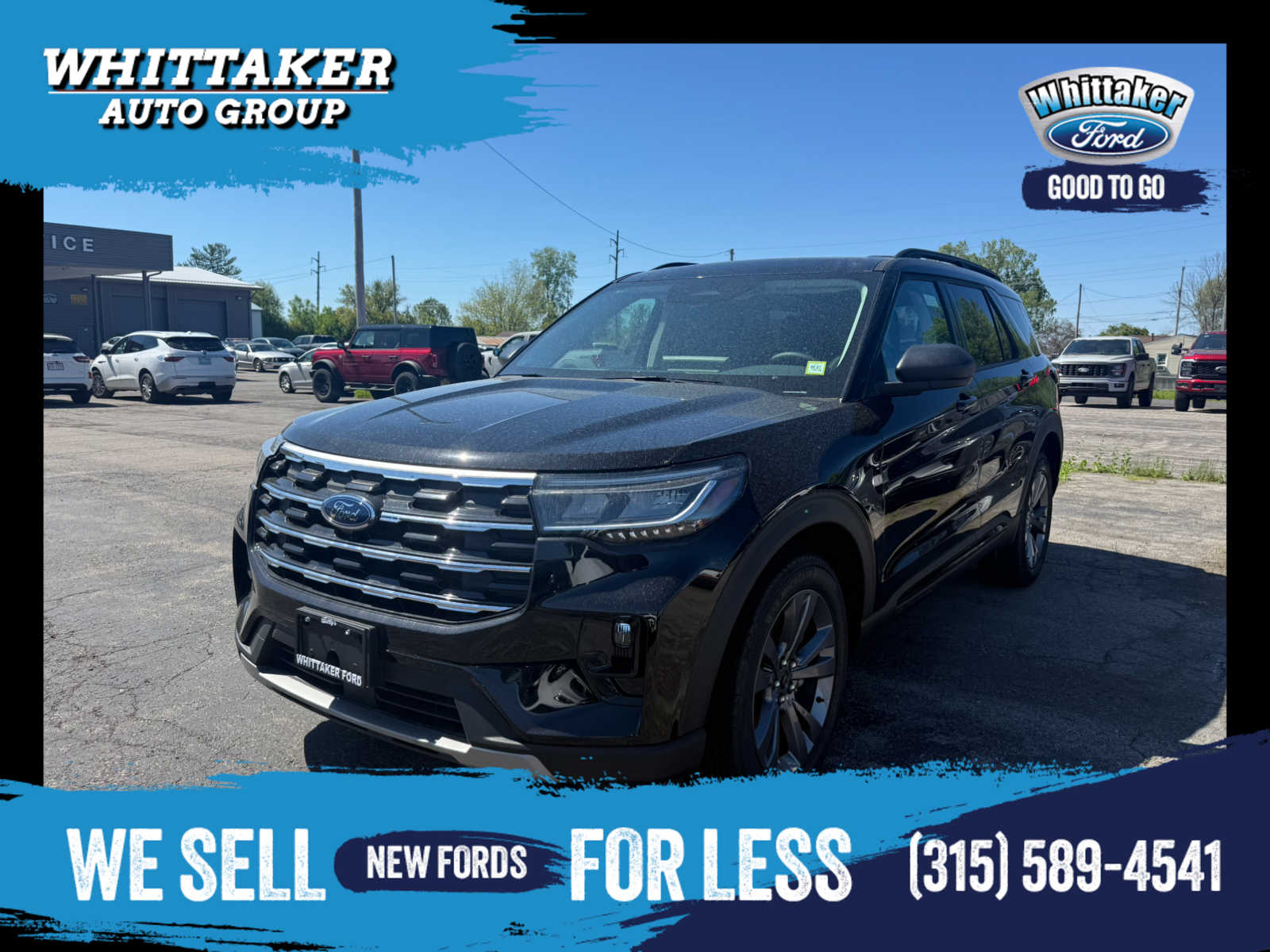 2026 Ford Explorer Active w/200A Pkg - Agate Black Metallic exterior view 1
