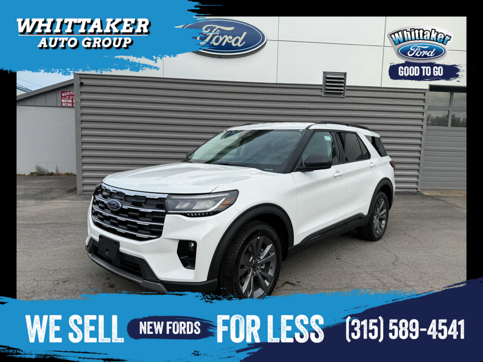 2026 Ford Explorer Active w/100A Pkg - Star White Metallic Tri-Coat exterior view 1