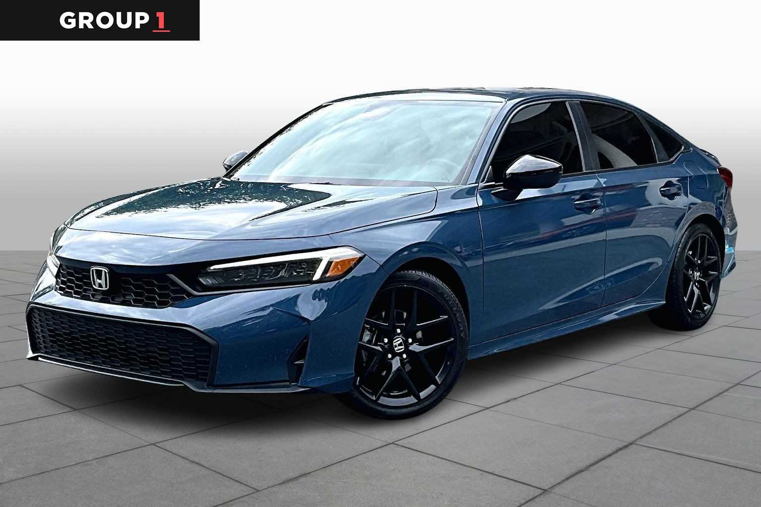 Blue Lagoon Pearl 2025 Honda Civic Sport FWD Sedan Front-Wheel Drive Continuously Variable Transmission