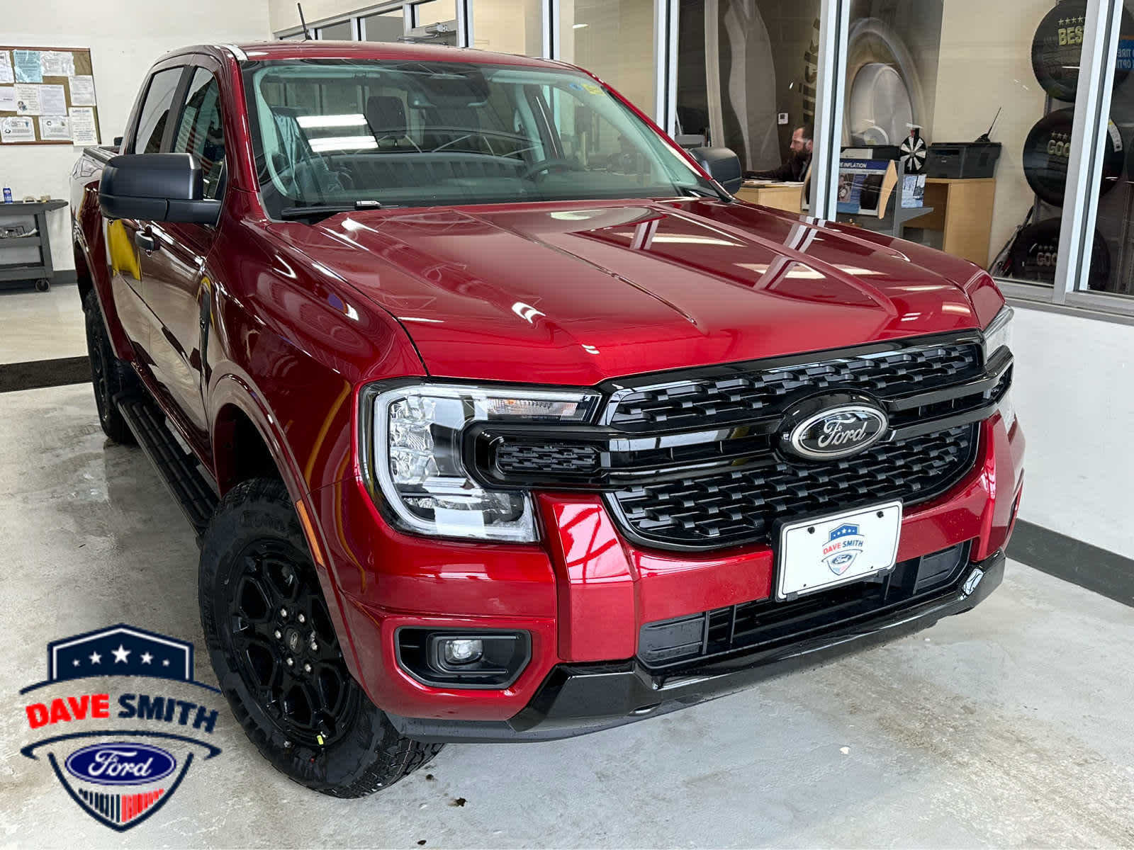Ruby Red Metallic Tinted Clearcoat 2025 Ford Ranger XLT SuperCrew 4WD Pickup Truck Four-Wheel Drive Automatic
