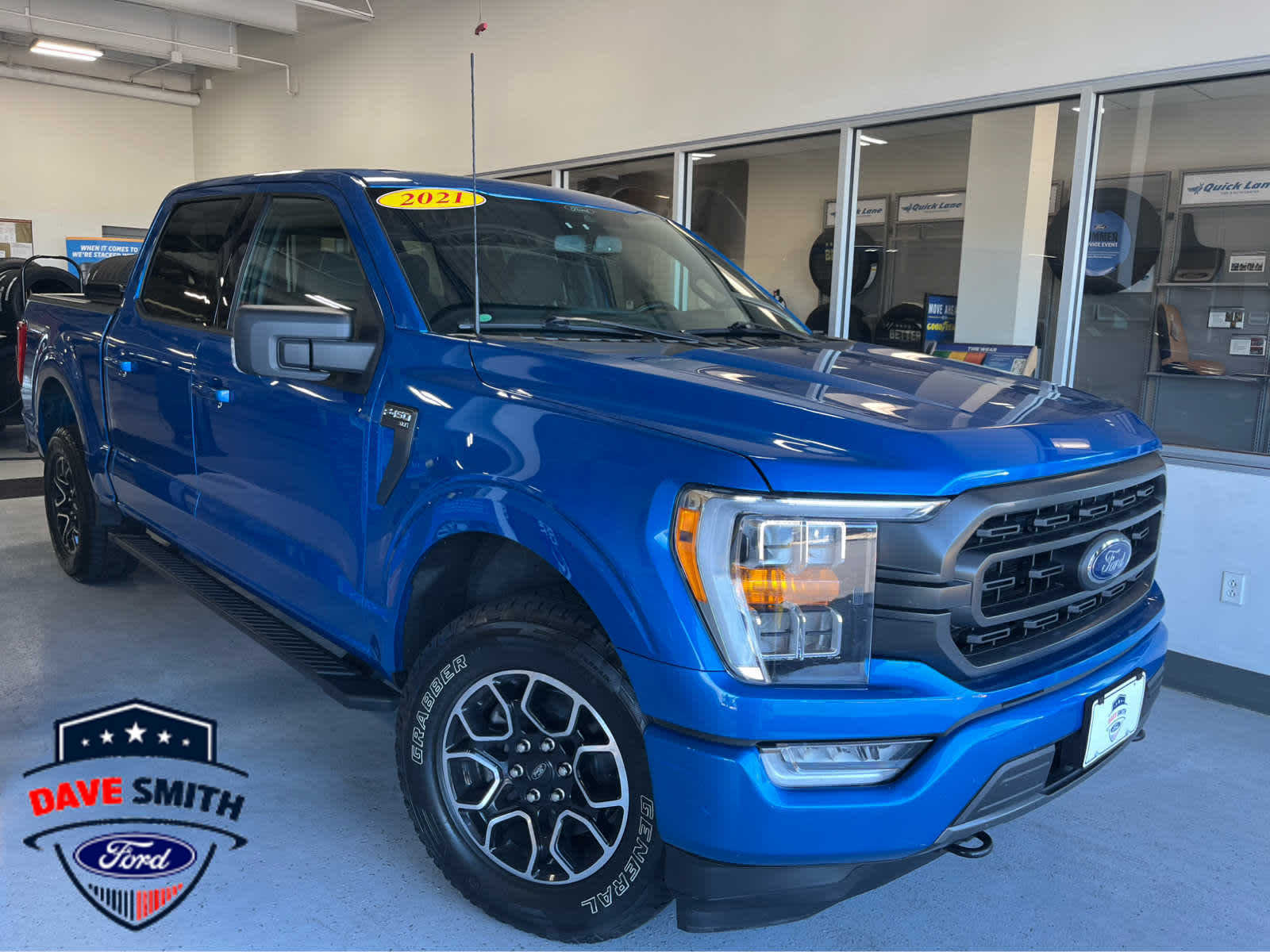 Velocity Blue 2021 Ford F-150 Pickup Truck Four-Wheel Drive Automatic