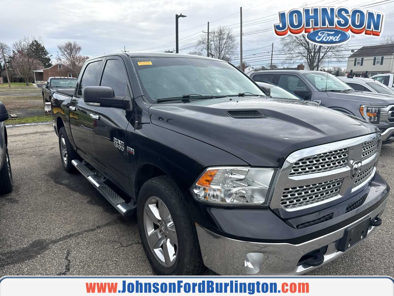 Black Clearcoat 2014 RAM 1500 Big Horn Crew Cab 4WD Pickup Truck Four-Wheel Drive 8-Speed Automatic