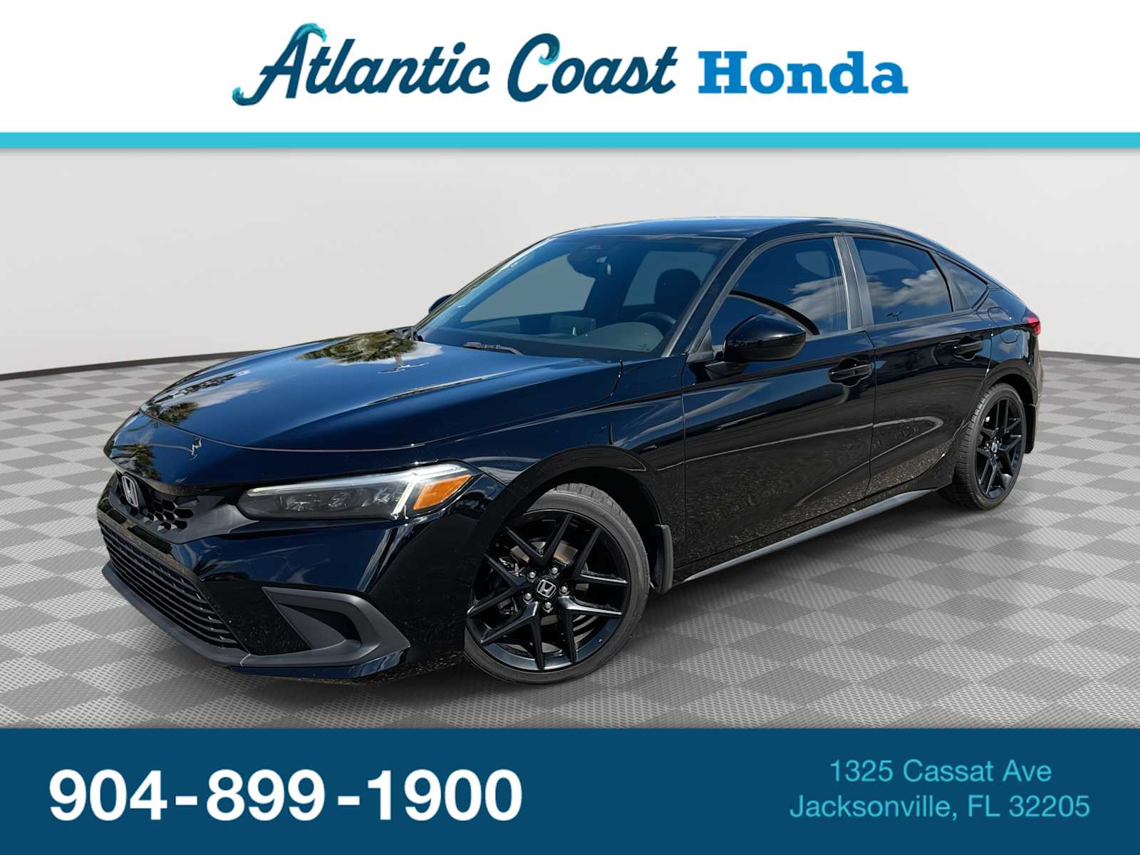Black 2022 Honda Civic Hatchback Hatchback Front-Wheel Drive Continuously Variable Transmission