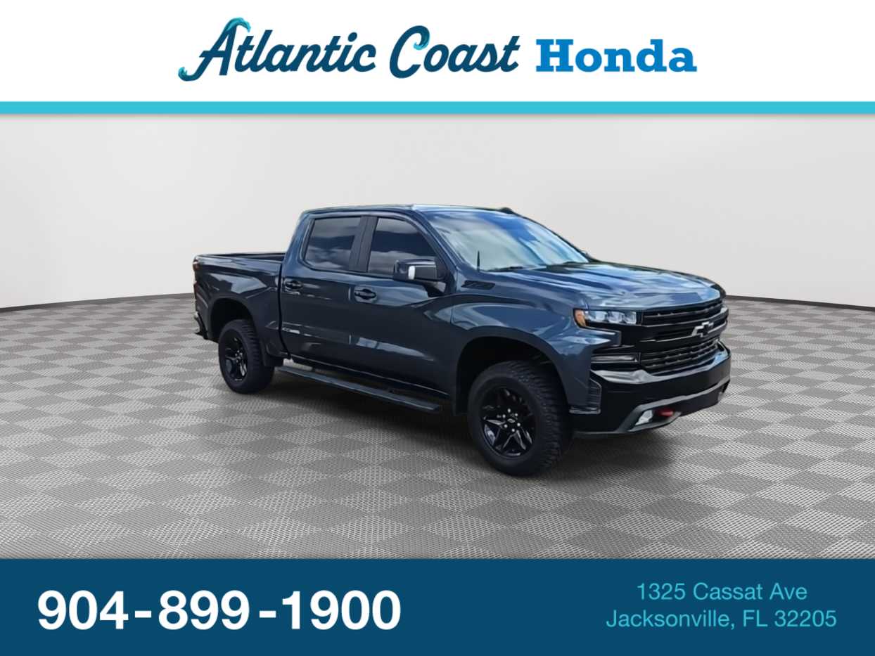 Gray 2020 Chevrolet Silverado 1500 LT Trail Boss Crew Cab 4WD Pickup Truck Four-Wheel Drive Automatic