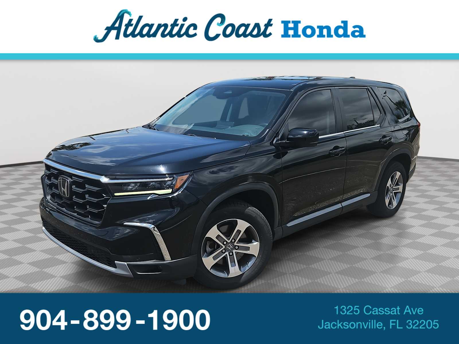 Black 2023 Honda Pilot EX-L FWD with Captains Chairs SUV / Crossover Front-Wheel Drive Automatic