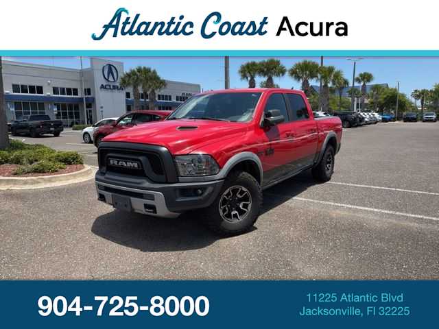 Red 2015 RAM 1500 Rebel Crew Cab 4WD Pickup Truck Four-Wheel Drive 8-Speed Automatic