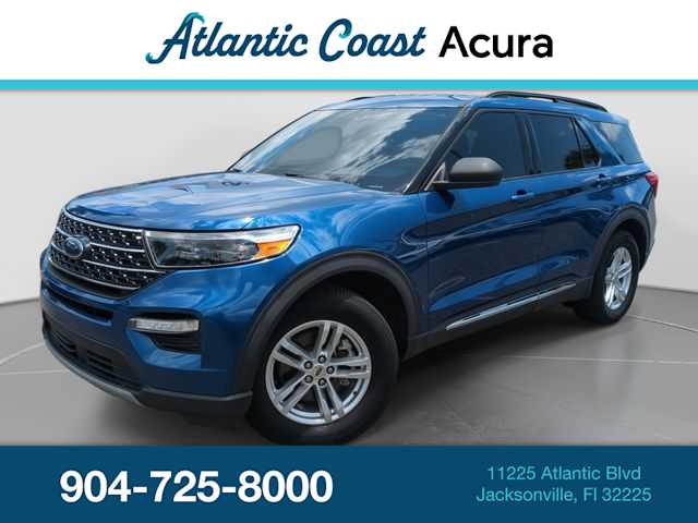 Blue 2020 Ford Explorer SUV / Crossover Rear-Wheel Drive Automatic