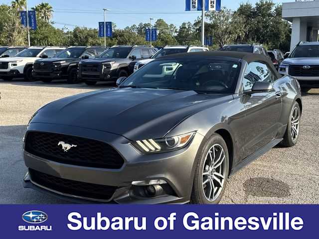 Gray 2016 Ford Mustang Convertible Rear-Wheel Drive Manual