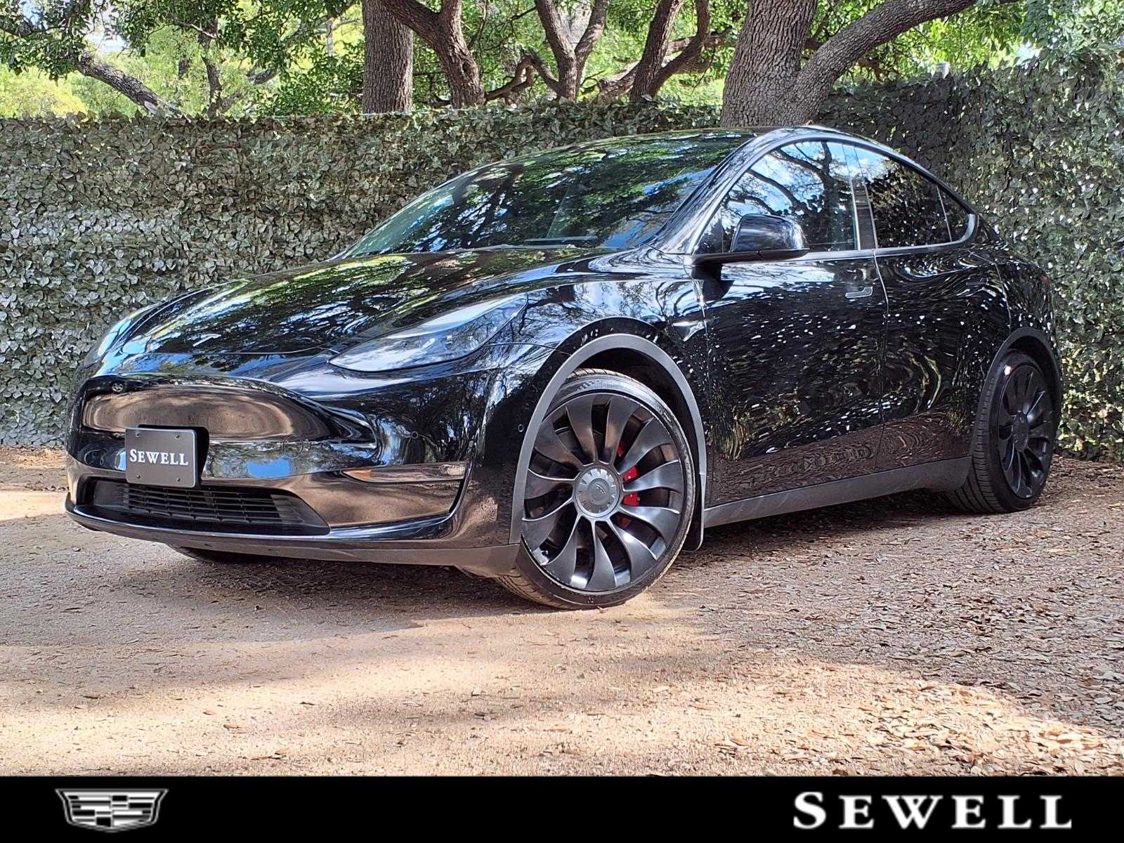 Solid Black 2022 Tesla Model Y Performance AWD SUV / Crossover All-Wheel Drive 1-Speed Automatic
