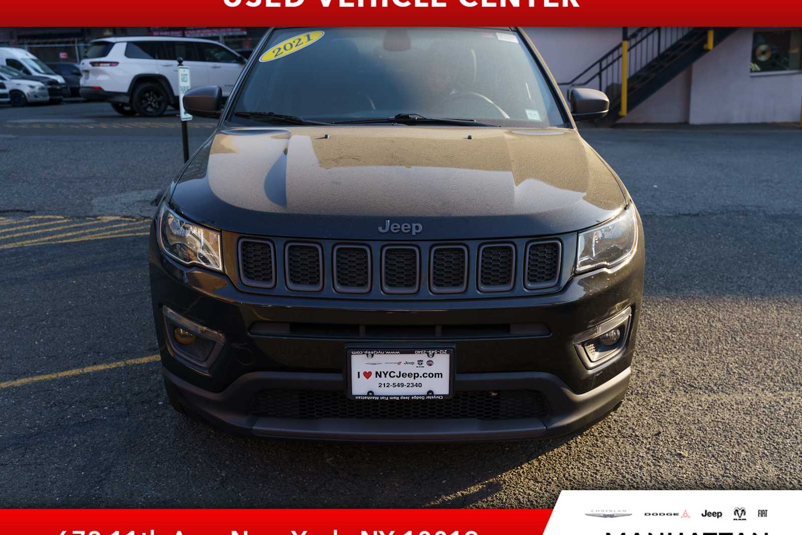 Diamond Black Crystal Pearlcoat 2021 Jeep Compass 80th Anniversary Edition 4WD SUV / Crossover Four-Wheel Drive 9-Speed Automatic