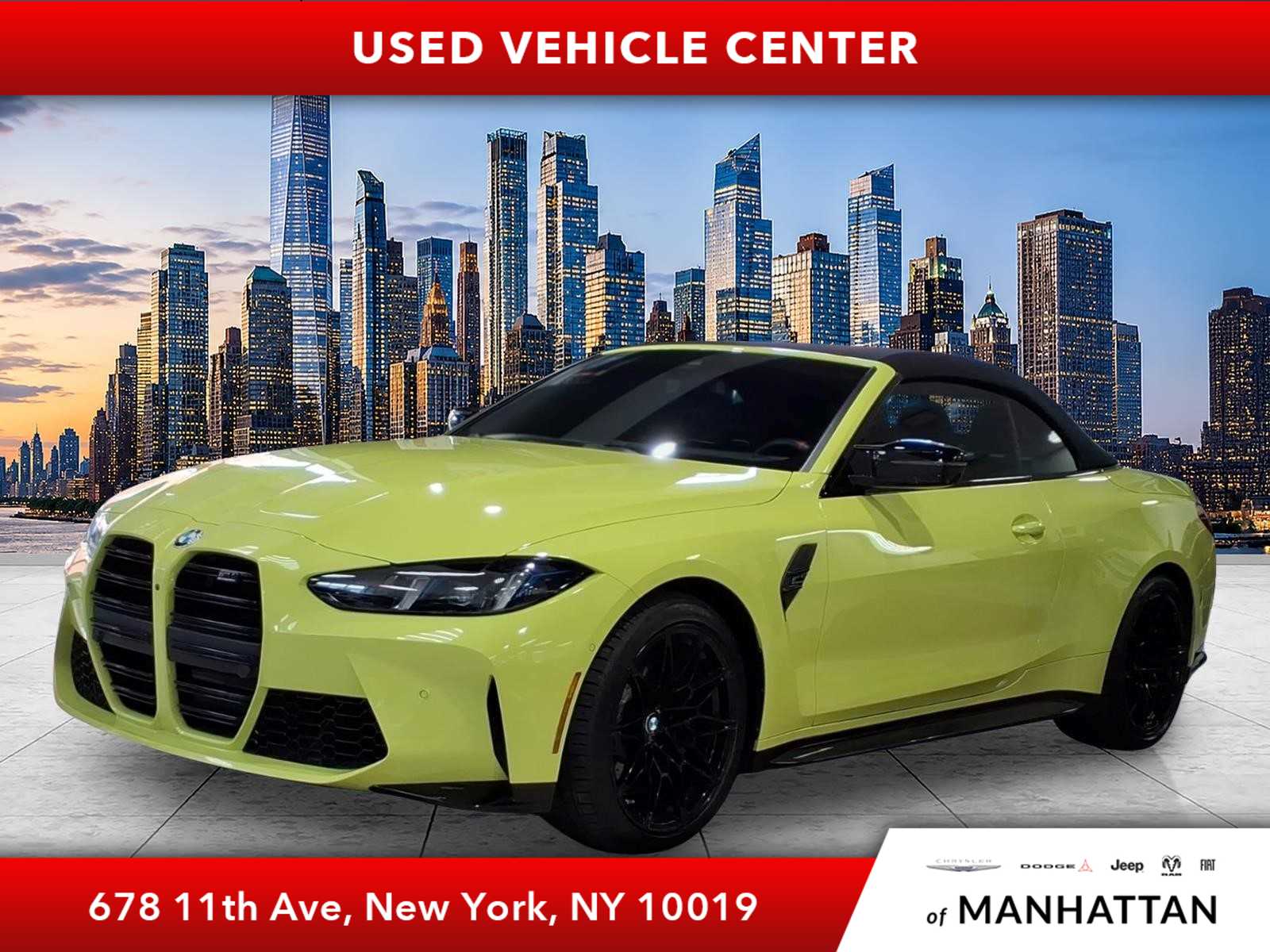 Sao Paulo Yellow 2025 BMW M4 Competition xDrive Convertible AWD Convertible All-Wheel Drive 8-Speed Automatic