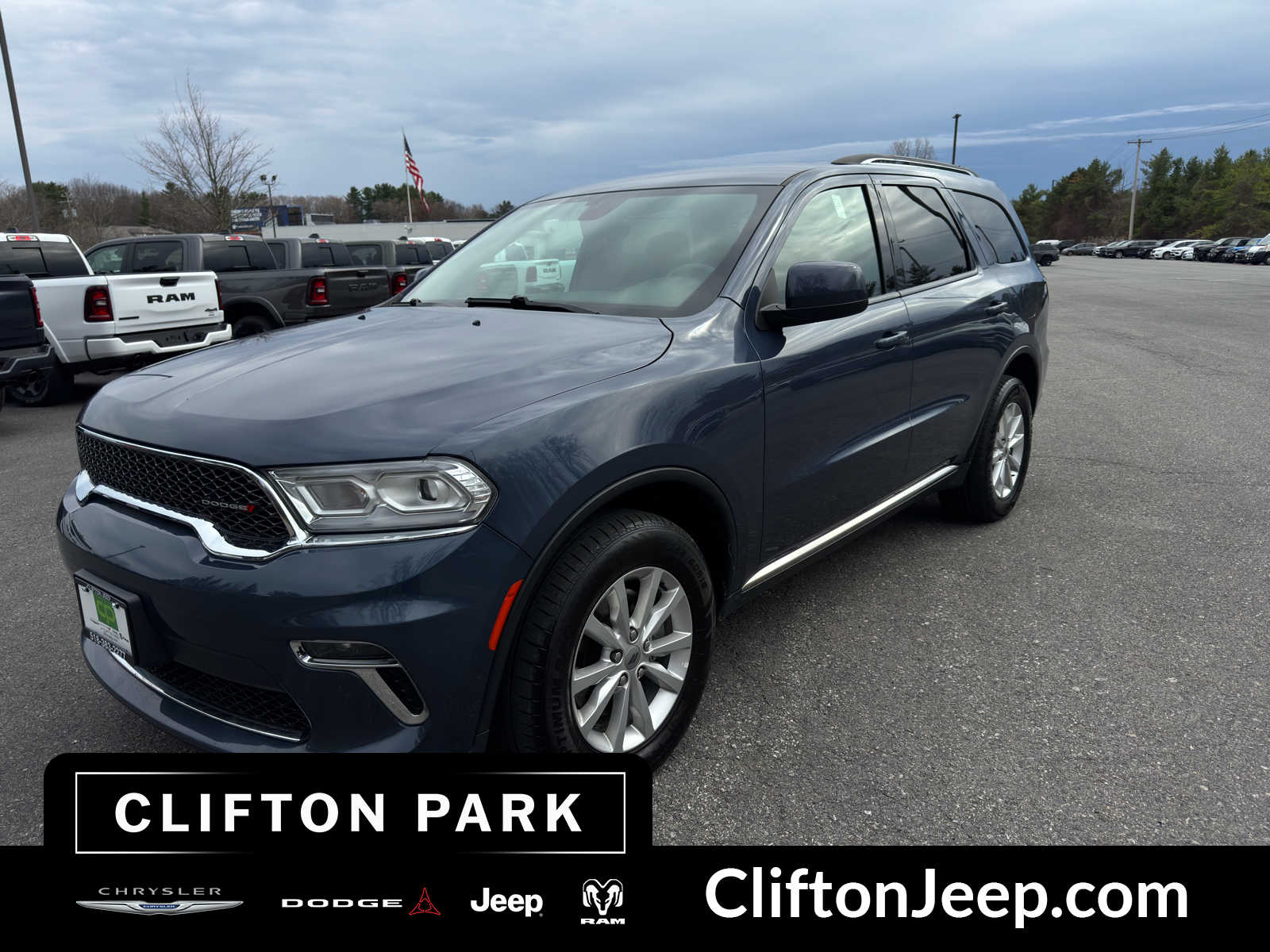 Reactor Blue Pearlcoat 2021 Dodge Durango SXT Plus AWD SUV / Crossover All-Wheel Drive 8-Speed Automatic