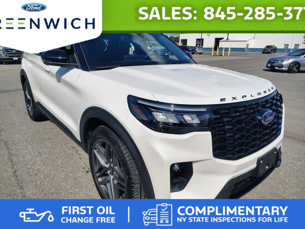 Star White Metallic Tri-Coat 2026 Ford Explorer SUV / Crossover All-Wheel Drive Automatic