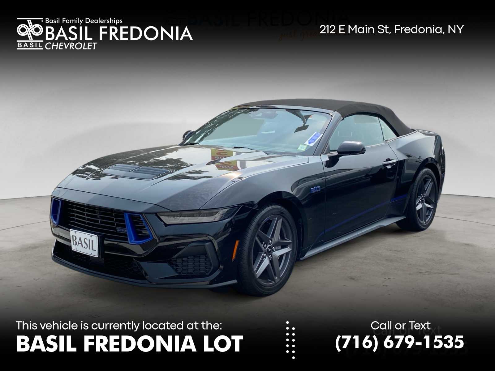 Shadow Black 2025 Ford Mustang Convertible Rear-Wheel Drive Manual