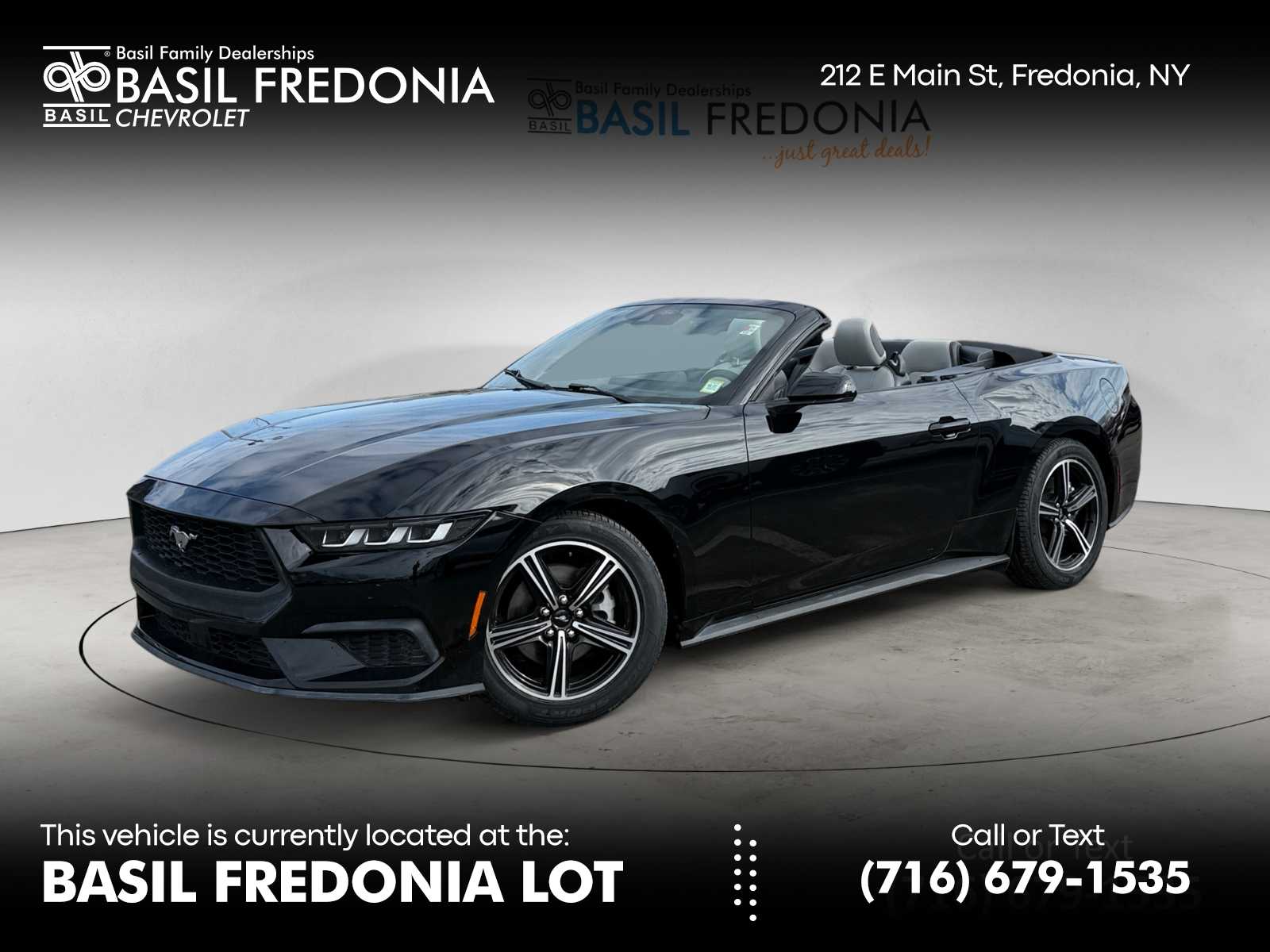 Shadow Black 2024 Ford Mustang EcoBoost Premium Convertible RWD Convertible Rear-Wheel Drive Automatic