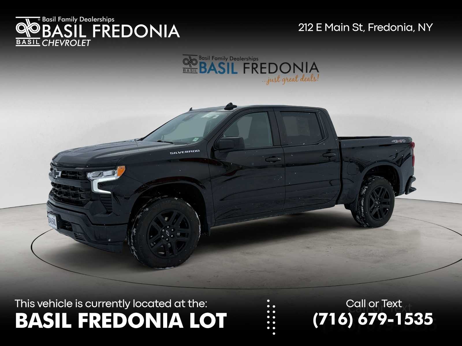 Black 2023 Chevrolet Silverado 1500 RST Crew Cab 4WD Pickup Truck Four-Wheel Drive Automatic