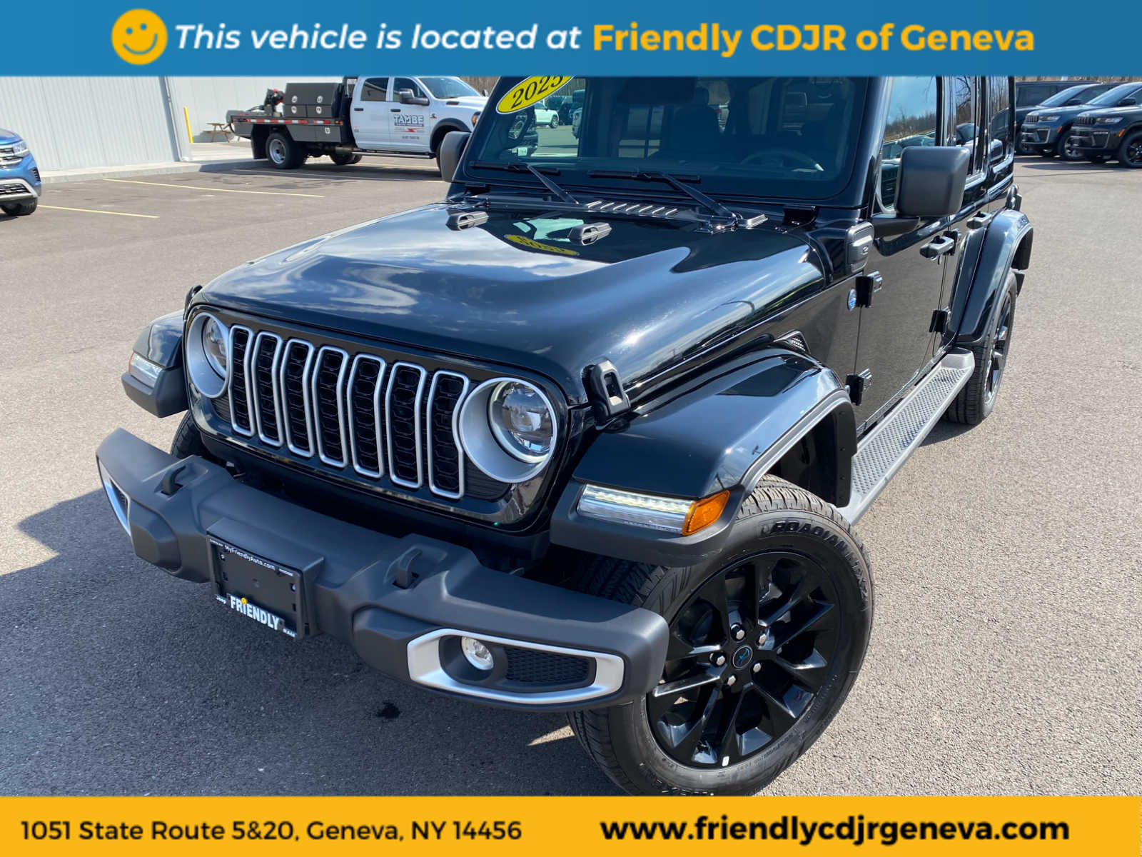 Black Clearcoat 2025 Jeep Wrangler 4xe Sahara 4WD SUV / Crossover Four-Wheel Drive 8-Speed Automatic