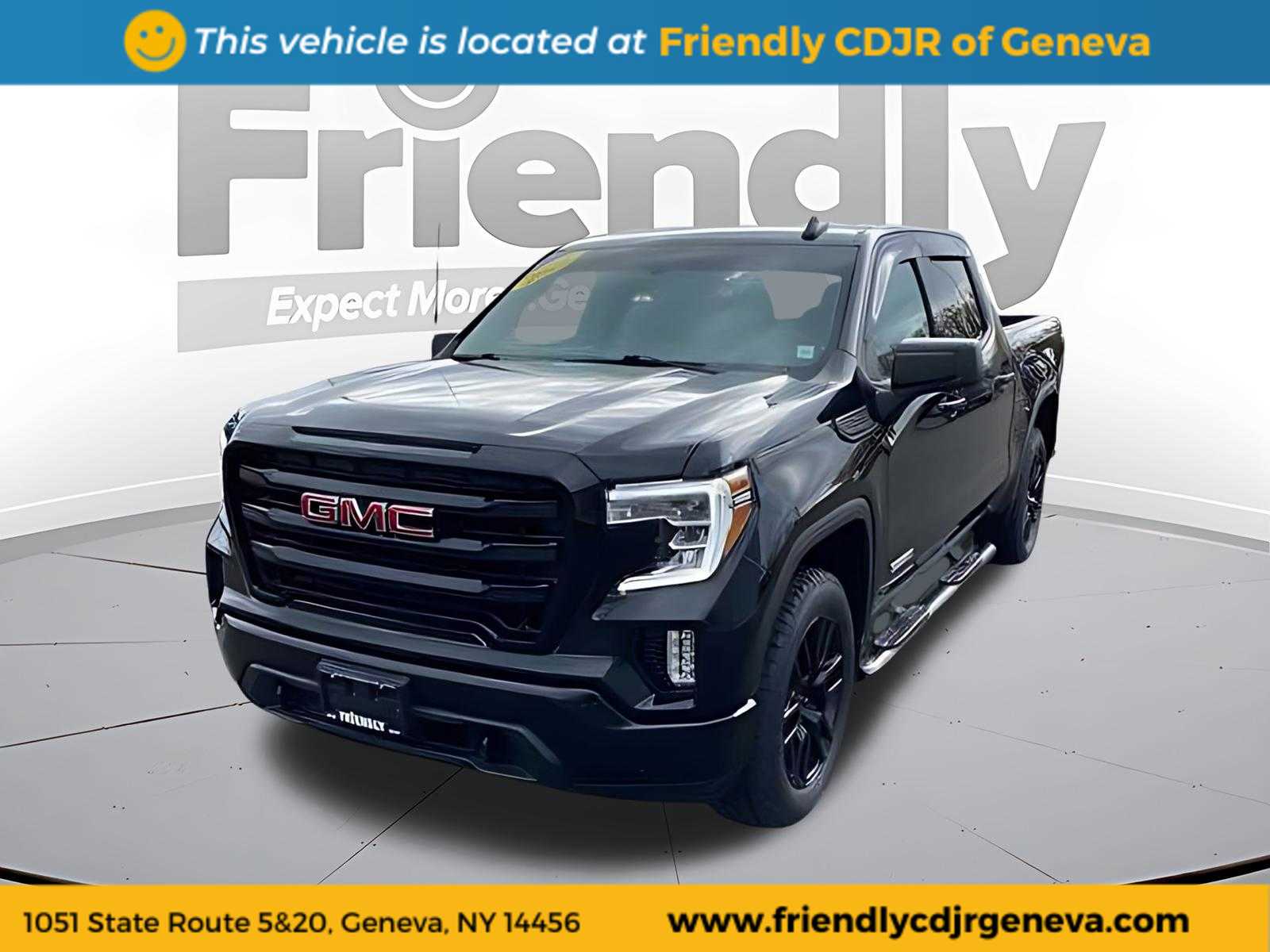 Onyx Black 2022 GMC Sierra 1500 Limited Elevation Crew Cab 4WD Pickup Truck Four-Wheel Drive 8-Speed Automatic