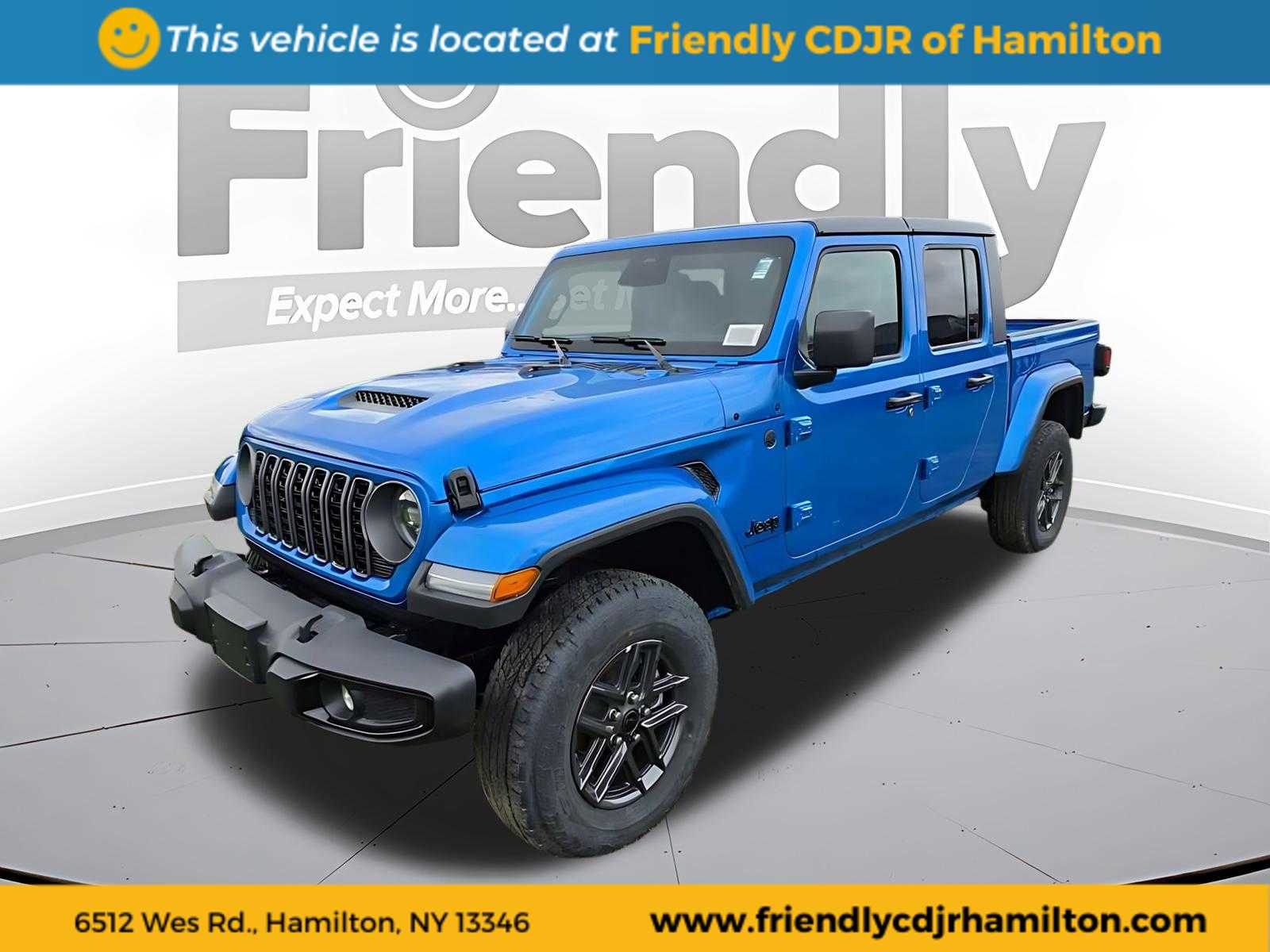 Hydro Blue Pearlcoat 2026 Jeep Gladiator Sport S Crew Cab 4WD Pickup Truck Four-Wheel Drive 8-Speed Automatic