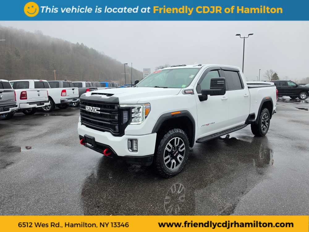 Summit White 2022 GMC Sierra 3500HD AT4 Crew Cab 4WD Pickup Truck Four-Wheel Drive Automatic