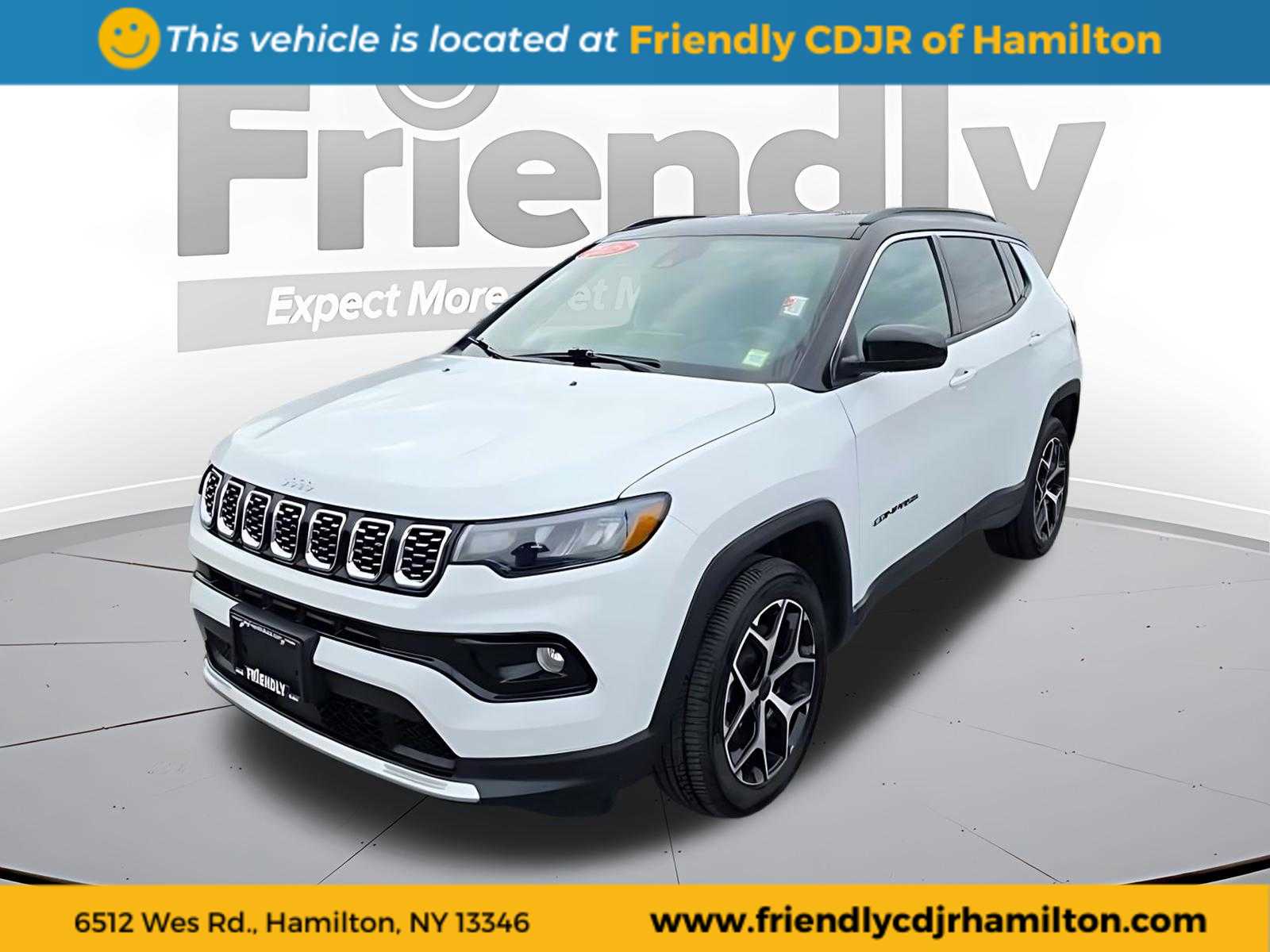 Bright White Clearcoat 2025 Jeep Compass Limited 4WD SUV / Crossover Four-Wheel Drive 8-Speed Automatic