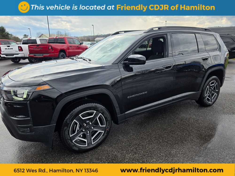 Diamond Black Crystal Pearlcoat 2026 Jeep Cherokee Laredo 4WD SUV / Crossover Four-Wheel Drive Continuously Variable Transmission