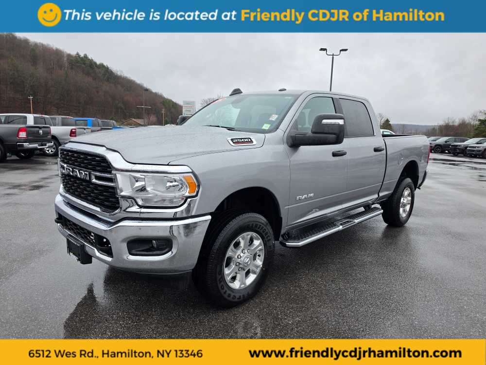 Billet Silver Metallic Clearcoat 2024 RAM 2500 Big Horn Crew Cab 4WD Pickup Truck Four-Wheel Drive 8-Speed Automatic