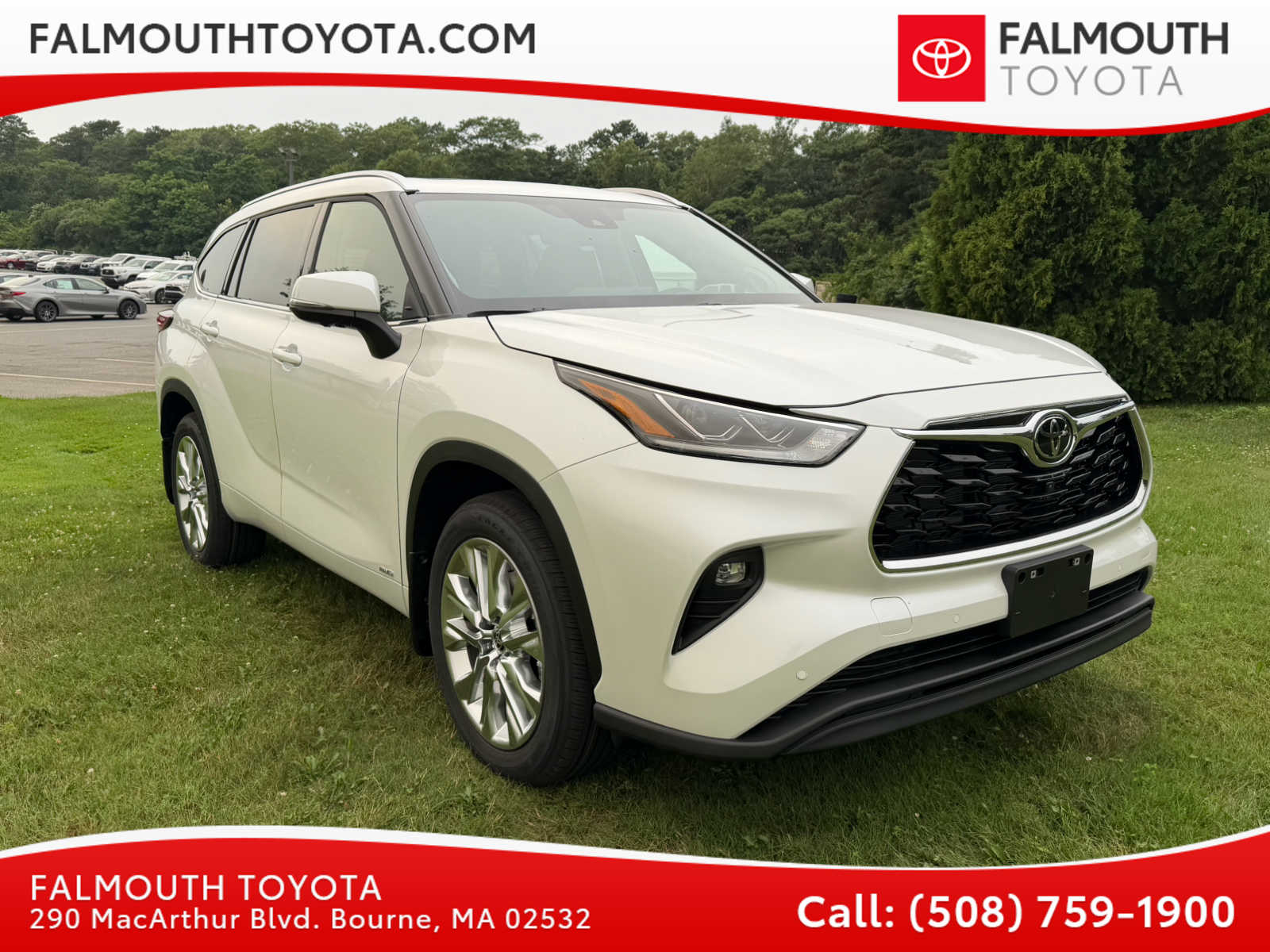 White (Wind Chill Pearl) 2026 Toyota Highlander Hybrid SUV / Crossover All-Wheel Drive Continuously Variable Transmission